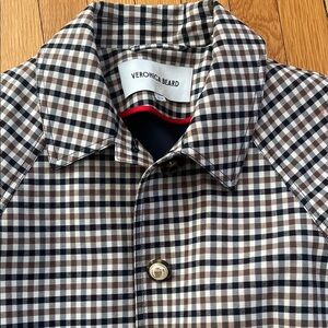 Veronica Beard Brown and Black Plaid Shirt